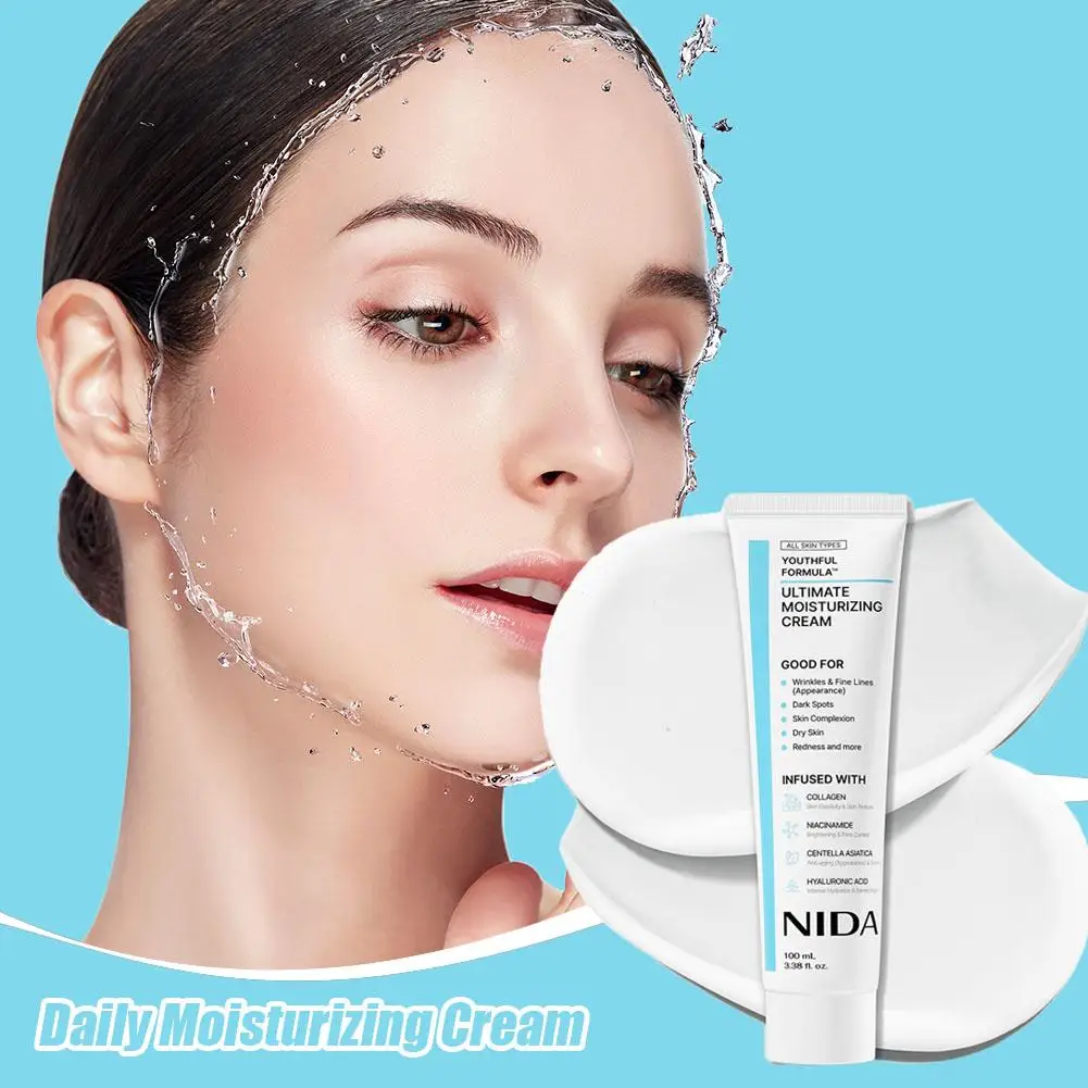 NIDA-crema hidratante definitiva para uso diario, reparación blanqueadora antienvejecimiento, esencia para enrojecimiento, crema hidratante calmante para poros, cuidado de la piel
