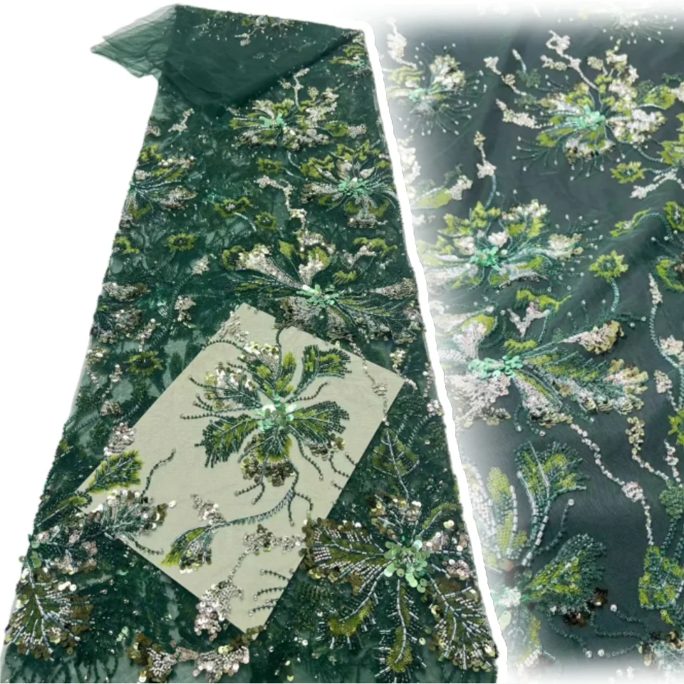 

5 ярдов модная ткань для вышивки бисером, сетчатый материал для суконь и свадебных платьев, ткань с блестками Iny, одежда, сделай сам, Crts C1632