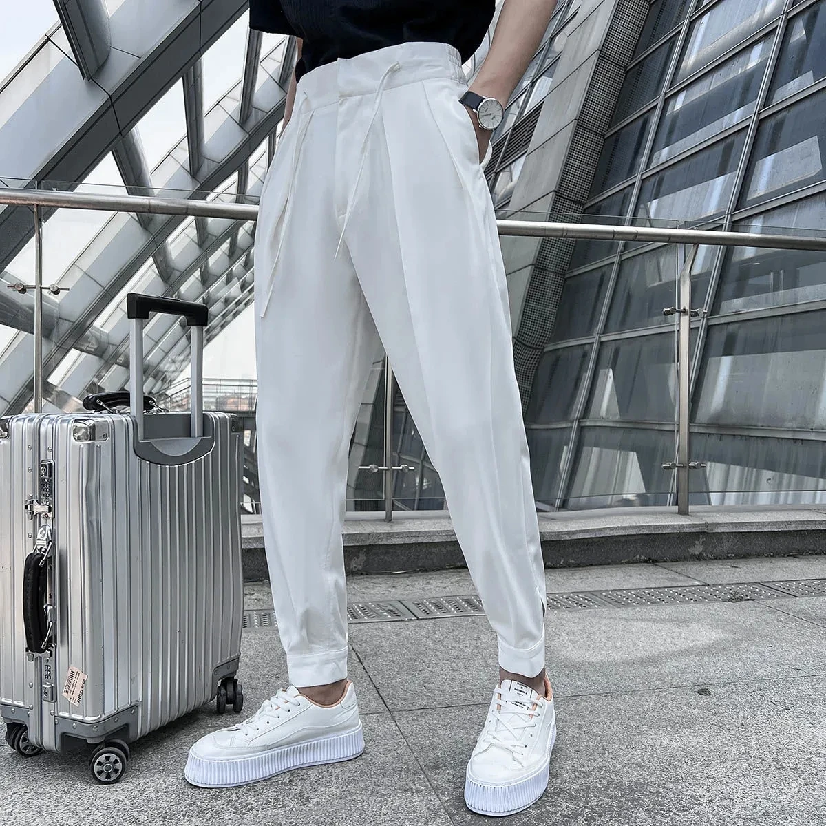 2024 Brand Clothing Men\'s Spring High Quality Casual Pants/Male Summer Fashion Business casual Trousers Loose Haroun Pants 28-38