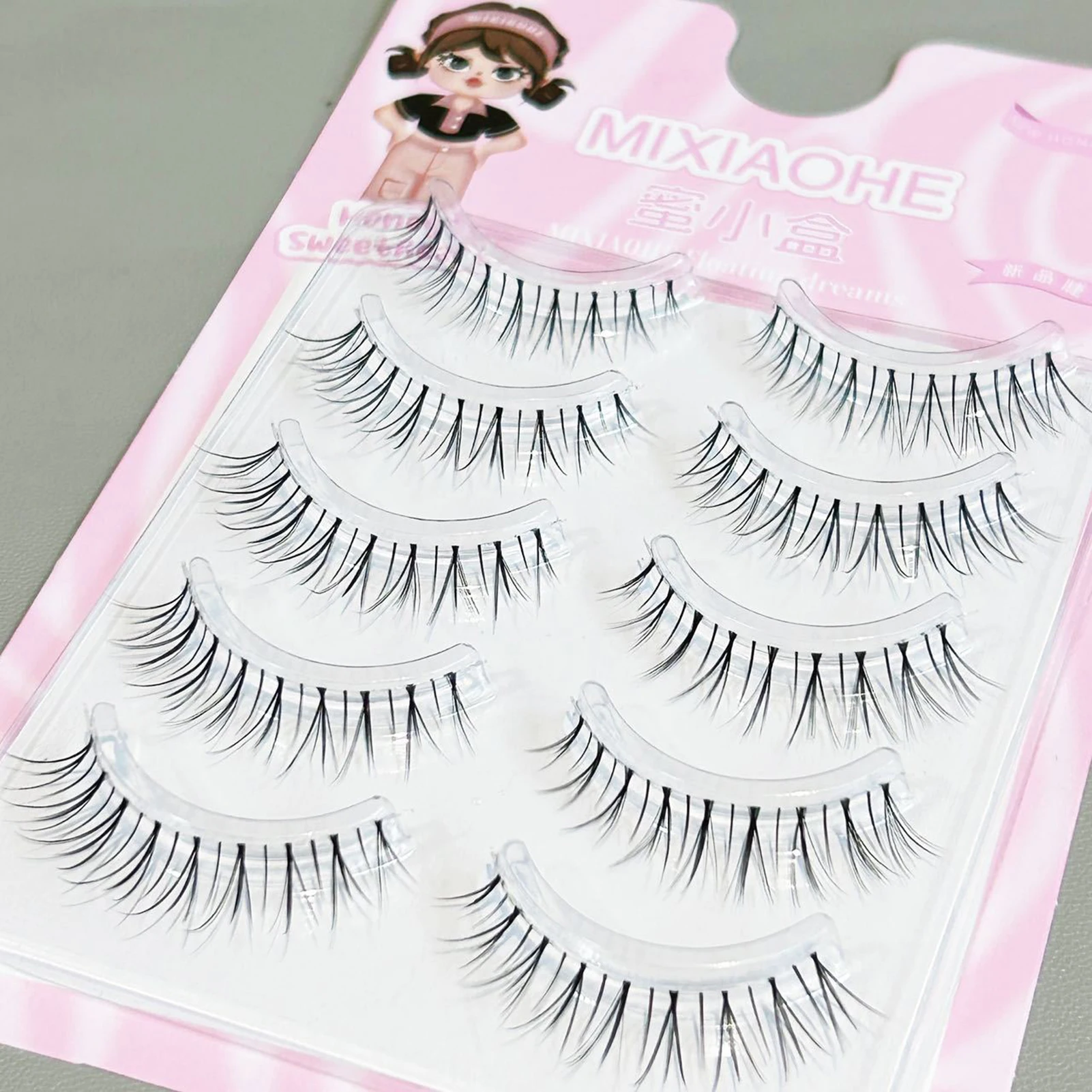 ขนตาปลอมแบบธรรมชาติ นุ่ม เบา รูปทรงตัววี ก้านใส สำหรับคอสเพลย์ ขนตาปลอมแบบเส้นหนา