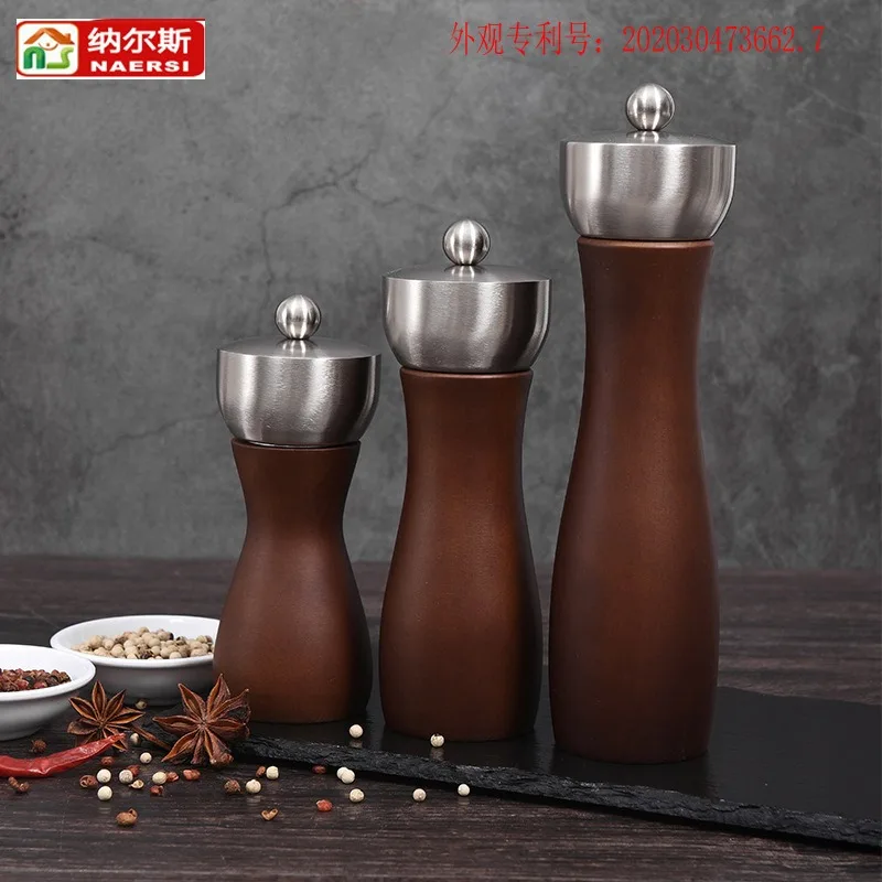 Leeseph Premium Beech Pepper Mill, Salt and Grinder - Precision Carbon Steel Rotor Use for Peppercorn, Sea Salt,