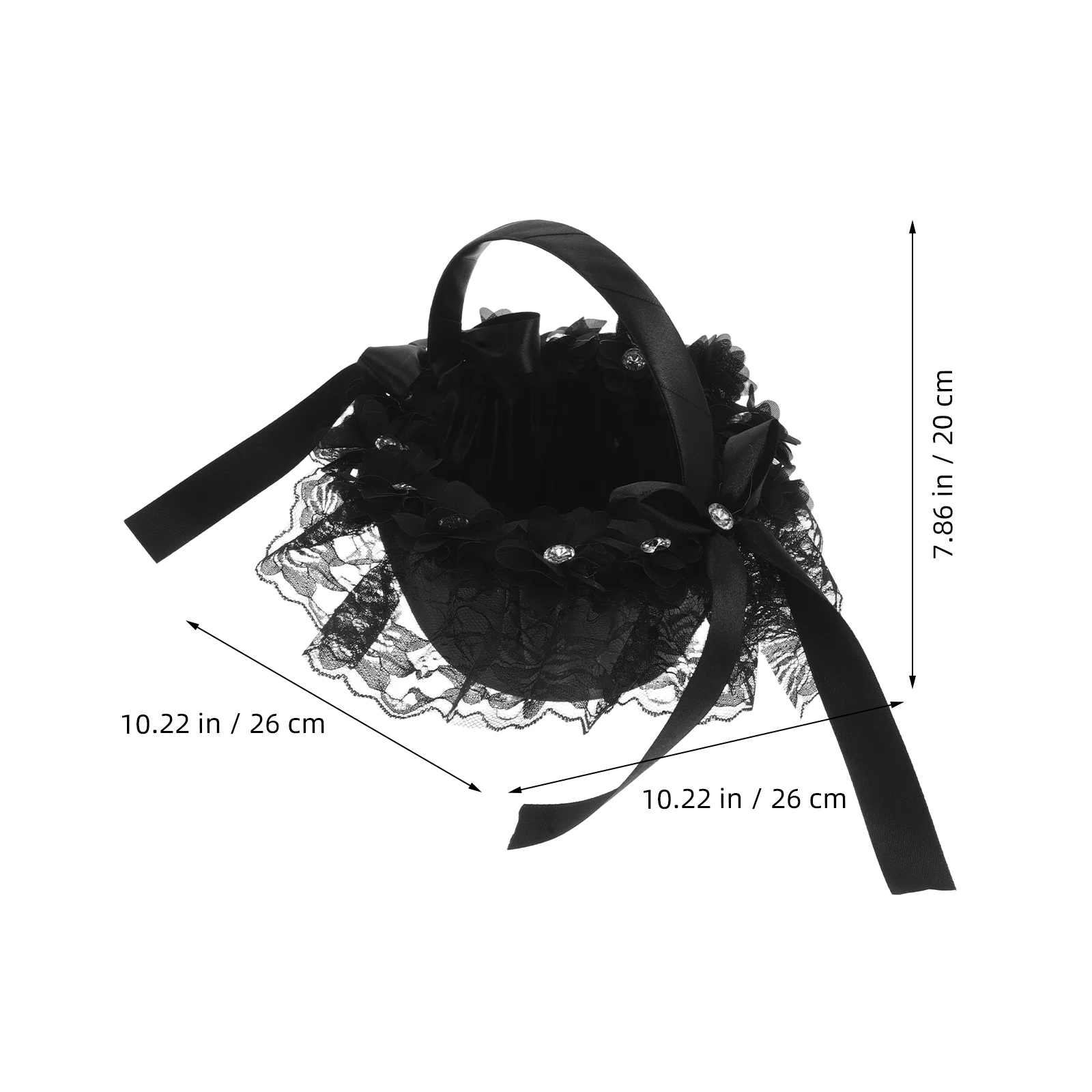 Czarny Pleciony Koszyk do Przechowywania, Ręczny Koszyk dla Druhny na Kwiaty na Przyjęcia Weselne, Mini Koszyk na Kwiaty, Dekoracja, Przenośny Kosz na Pranie do Domu