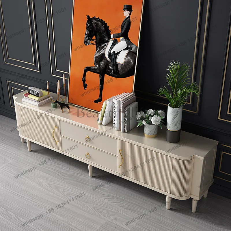 

yj9 New American light luxury TV cabinet combination post-modern simple living room small apartment