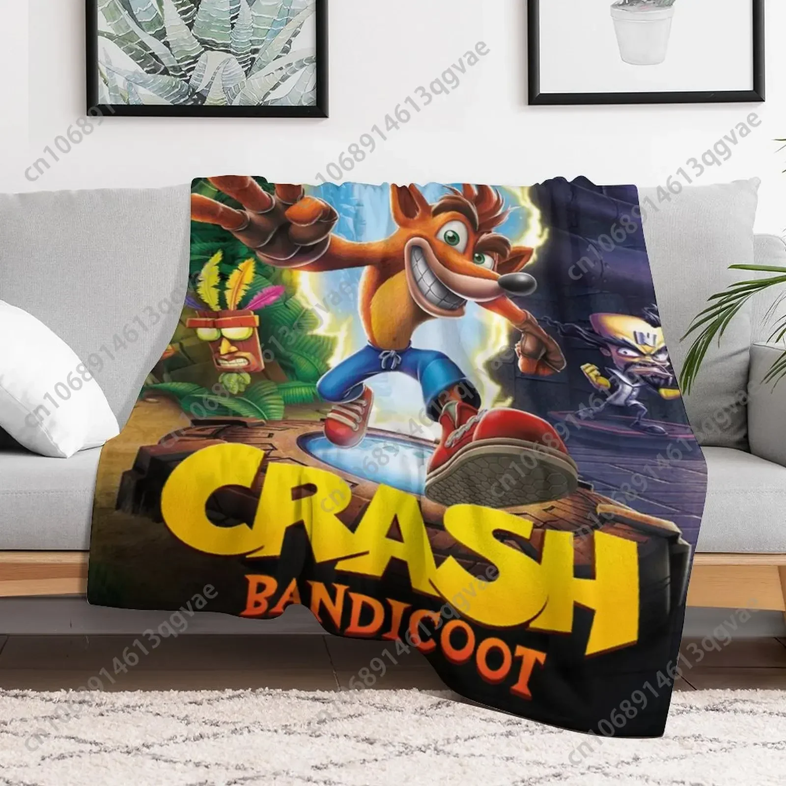 Crash Bandicoot Flannel Blankets Are Soft Comfortable and Warm Perfect for Winter Naps Homes Offices Travel Camping and More