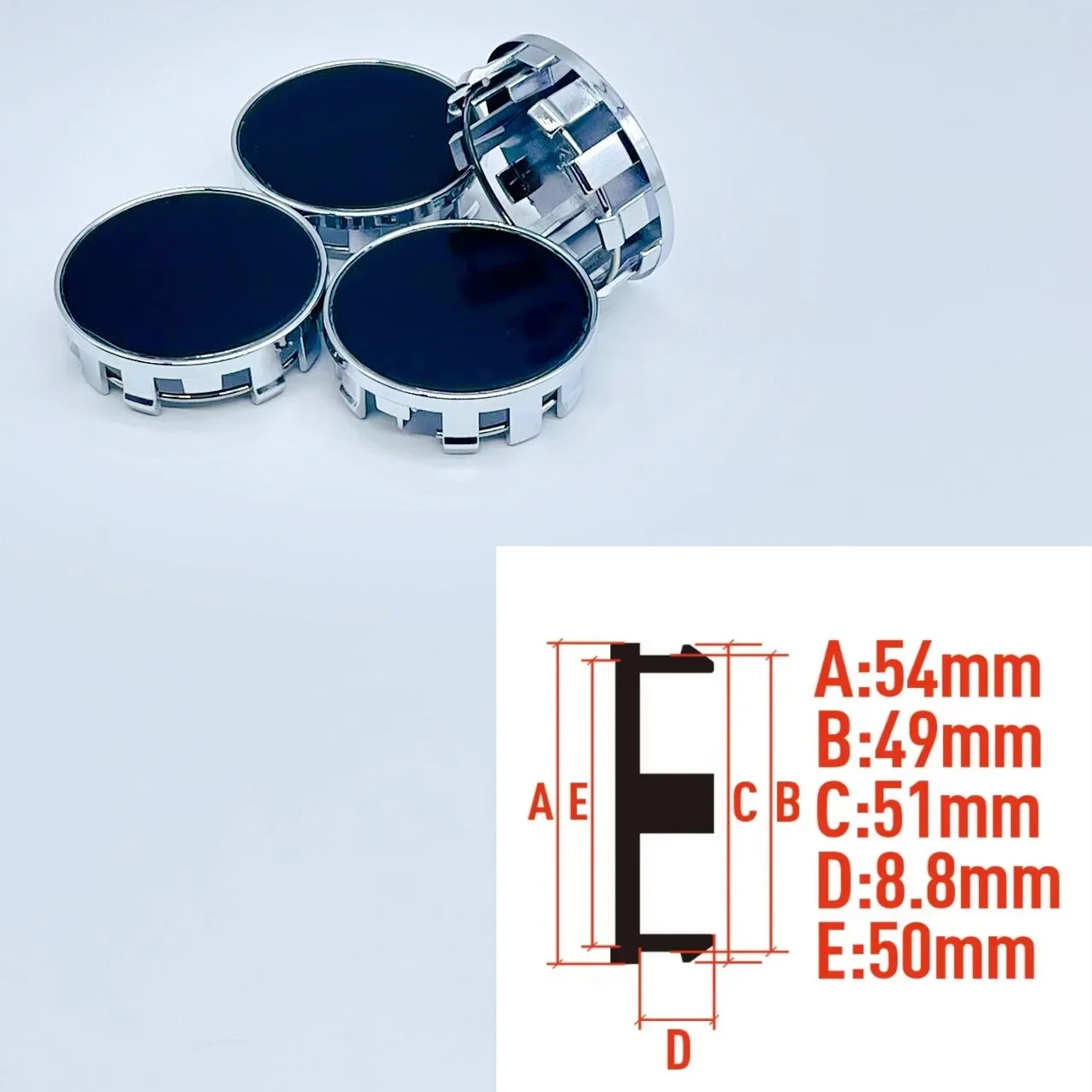 4pcs No logo 54mm Car Wheel Center Hub Rim Cap For 50mm No logo Styling Cover Emblem Badge Stickers Accessories