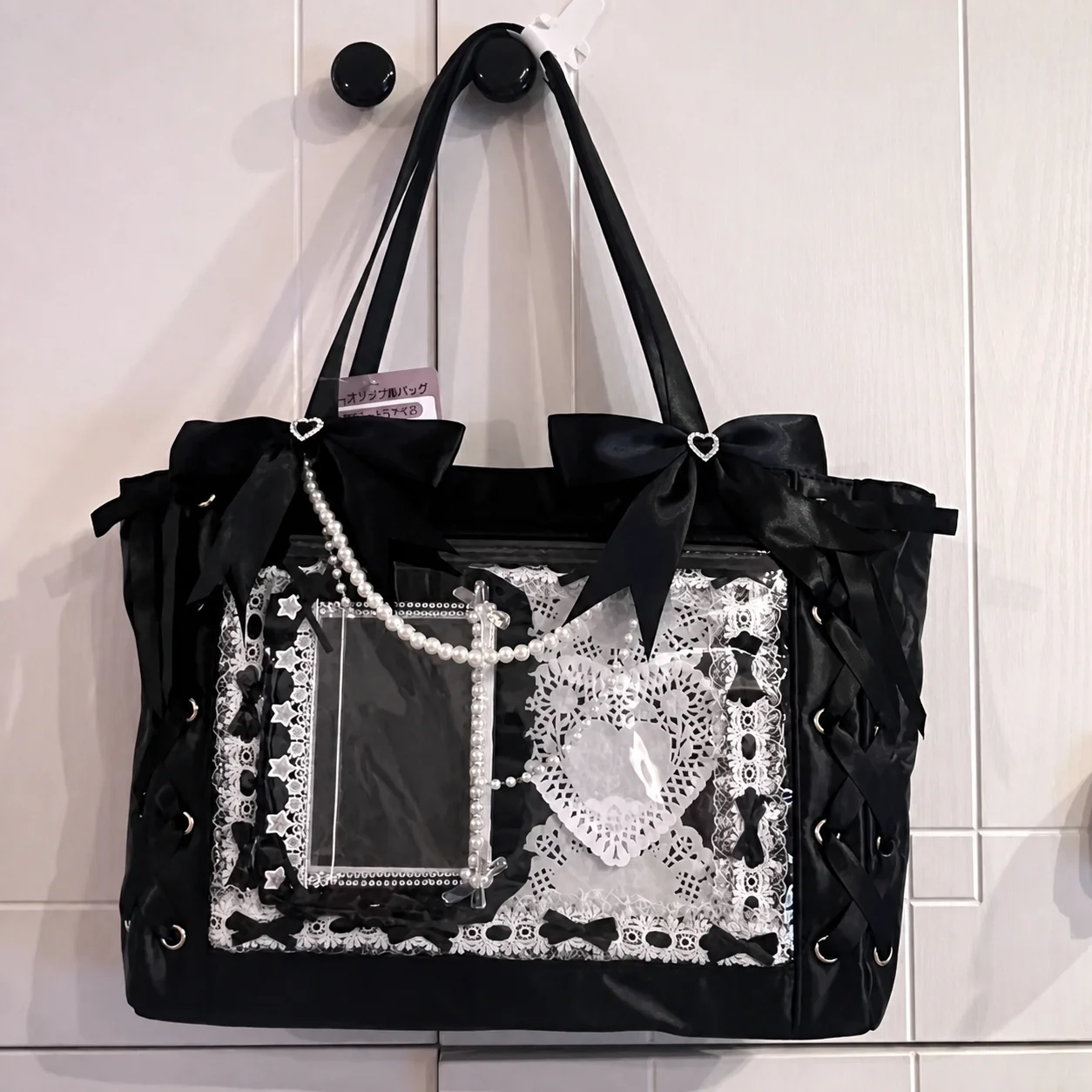 Japanische Tragetasche mit Schnürung, Ita-Tragetasche, Sammlerstück-Ausstellungstasche, dekorative Schulterhandtasche für den täglichen Einkauf und den täglichen Pendelverkehr, A4 – Detail 8