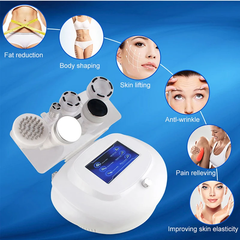 80K Cavitation Machine Vacuum Body Sculpting Face Lift Cellulite Vibrating Device with Heating Slimming Anti-cellulite Massager