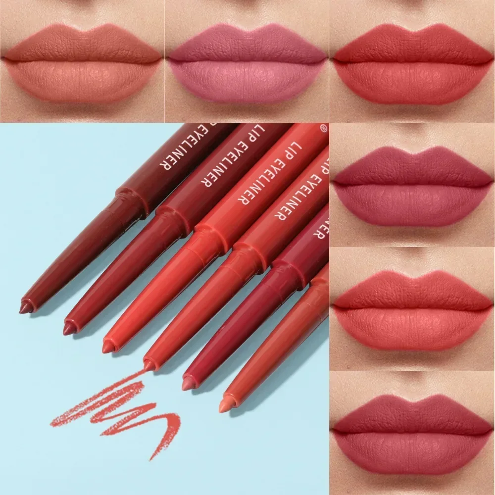 Nude Matte Lippenstift Bleistift Lip Bleistift Hohe Pigmentierte Lip Liner Lip Make-Up-Tool Langlebig Wasserdicht Frauen Kosmetik Großhandel