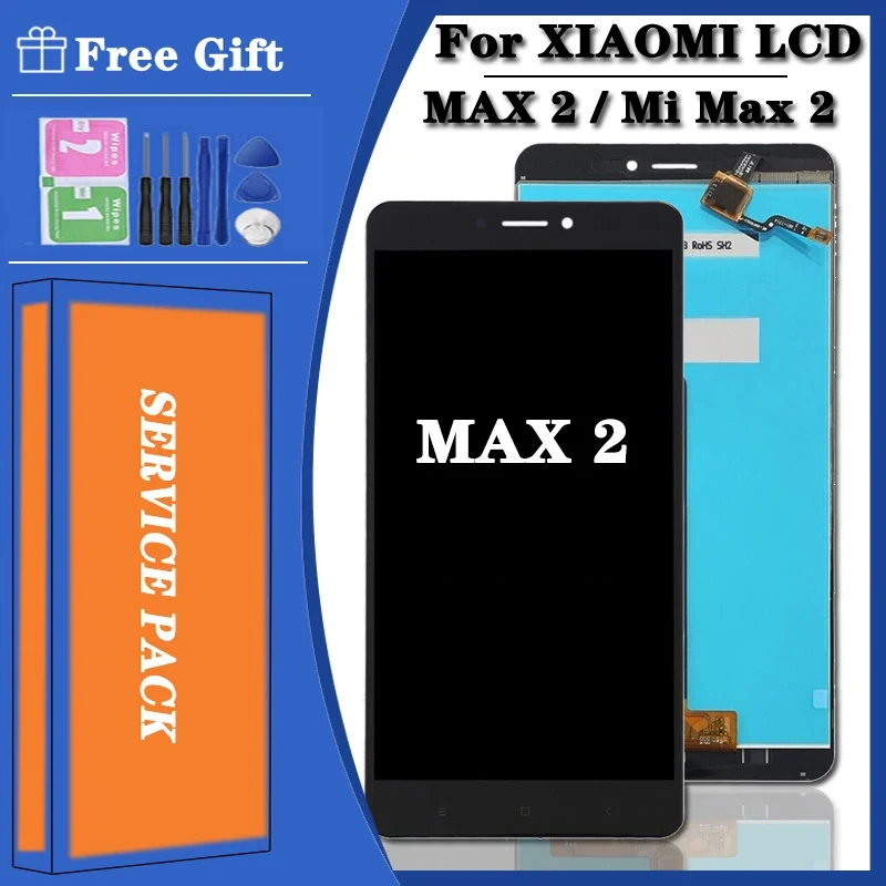 

6.44" Original For Xiaomi Mi Max 2 MDE40 MDI4 LCD Display Touch Screen Digitizer Assembly Replacement For Mi Max2 Display