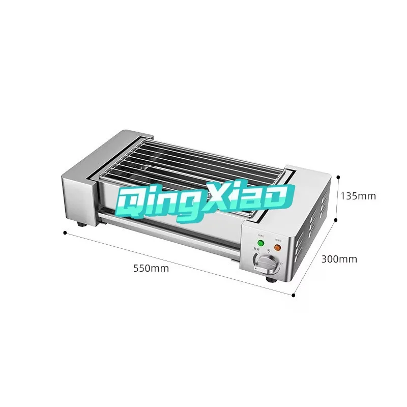 2.4kW Stainless Steel  Small Portable  Indoor Plug-in Smokeless Barbecue Oven For Kebab Beef CE Certified In Stock Fast Now Safe