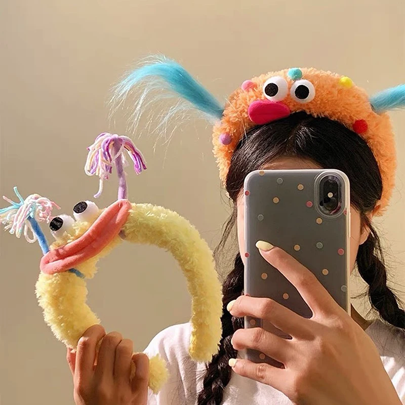 New Funny Headband Ornament Hoops Band DIY Hair Accessories 1PCCute Little Monster Headwear Happy Swing Cute Xmas Headband