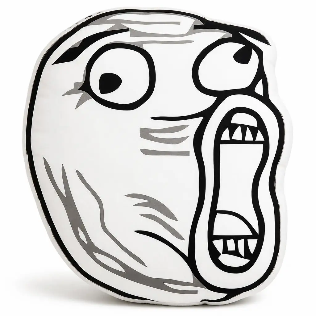 LOLZ Rage Guy face meme Plush Pillow Cushion Irregular Stuffed Throw Pillow Home Decor Gift Sofa Bed Couch