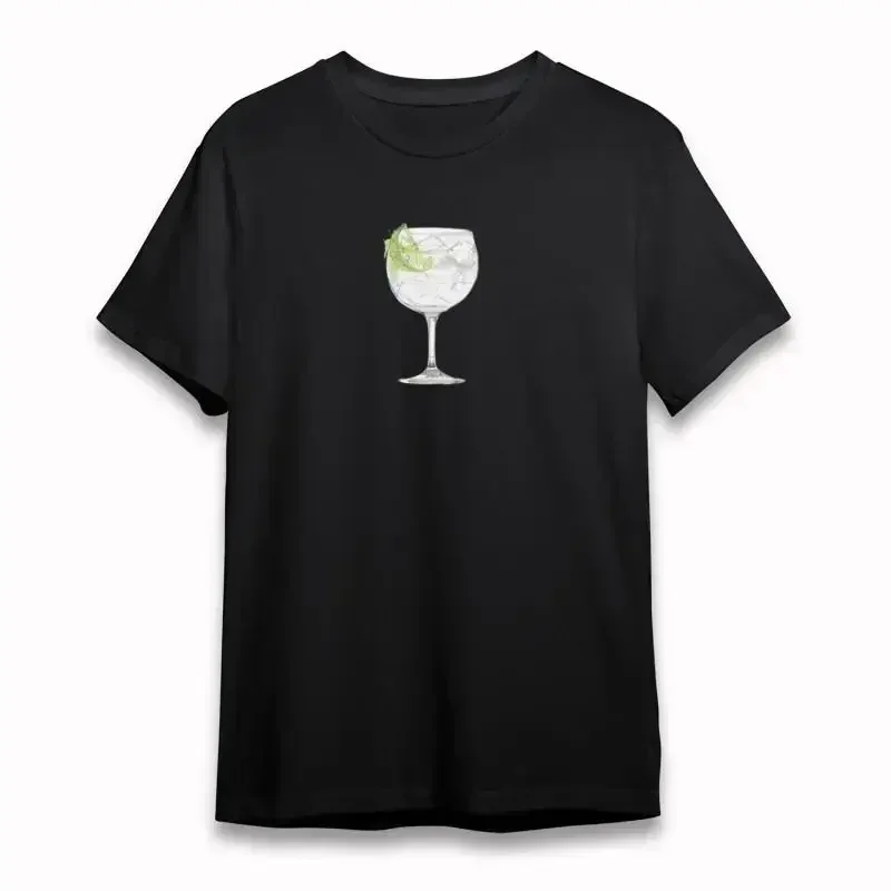 Women'S All Season Classic T Shirt Retro Glass With Ice Cubes And Citrus