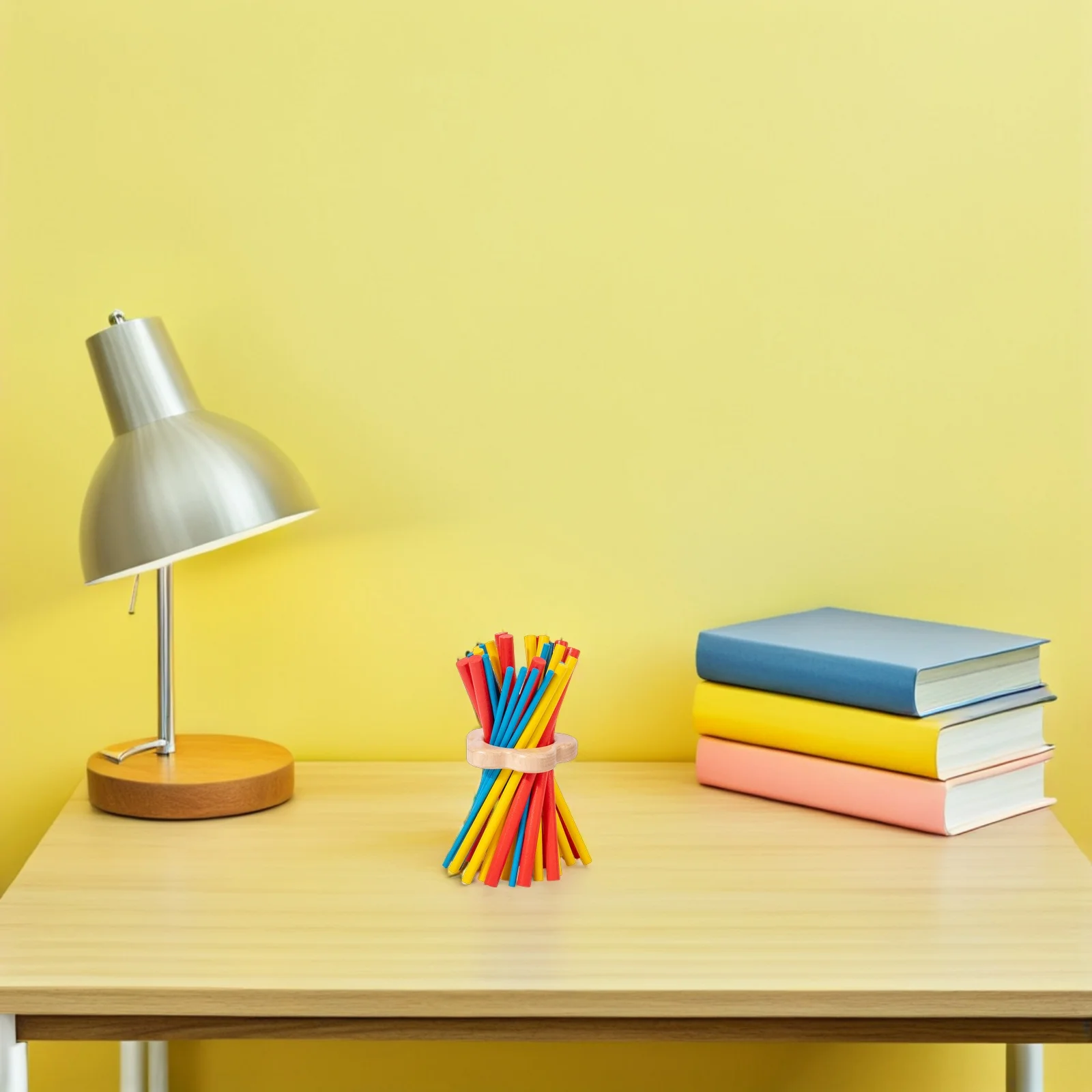 1 conjunto de jogo de empilhamento de equilíbrio, bastões coloridos de madeira, desenvolver conscientização espacial das crianças, reconhecimento de cor, família interativa