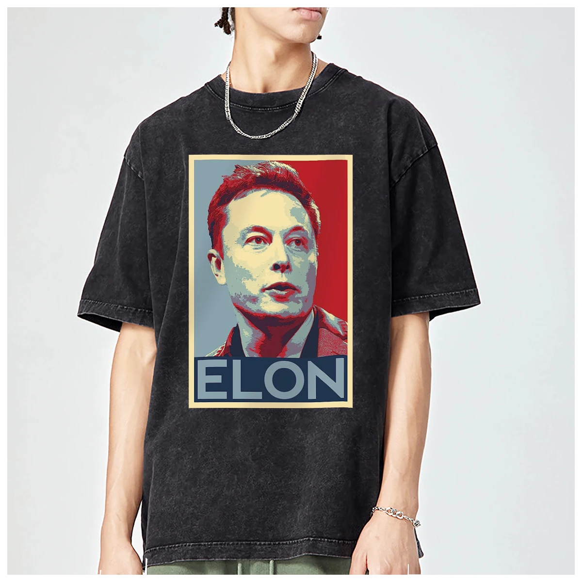 Space X Logo Elon Musk Engineer Oversized t shirt men Women Fashion Casual Vintage Washed Cotton Printed Tops y2k