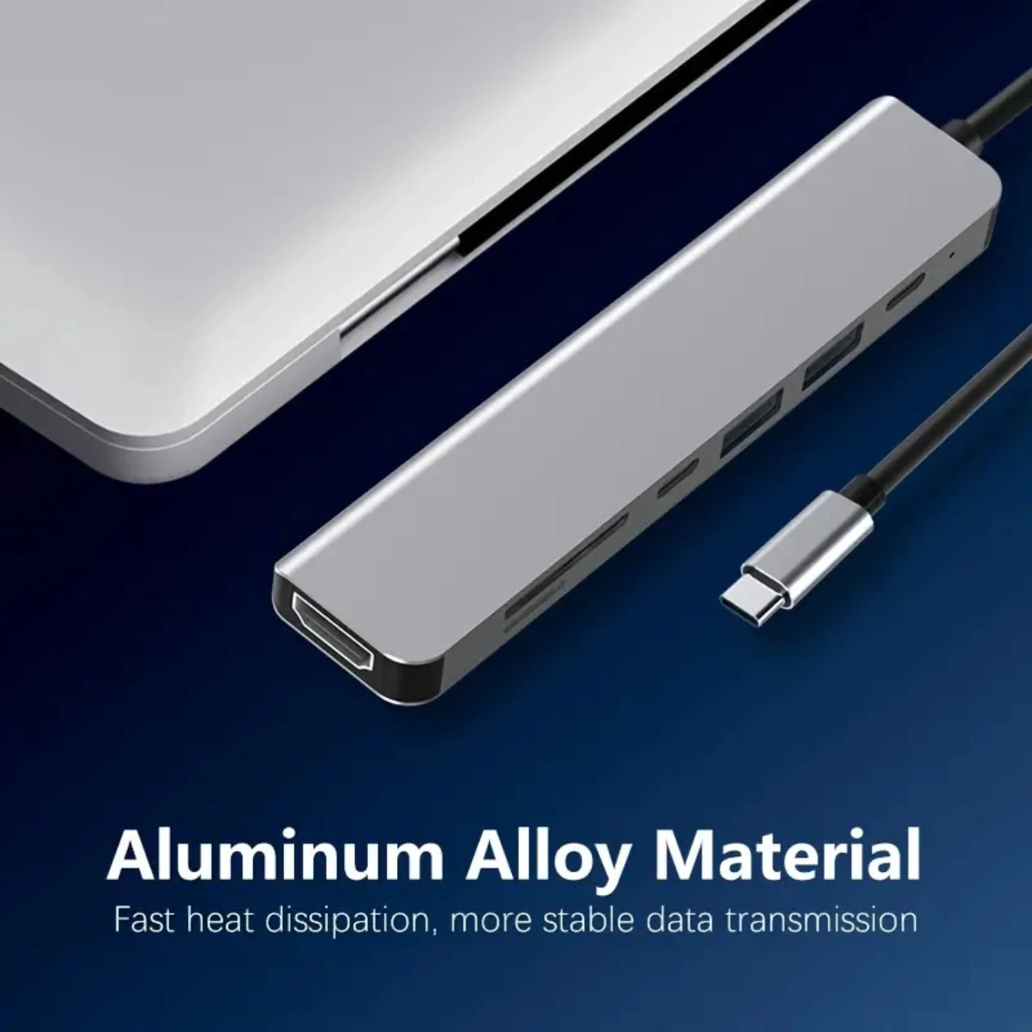 HUB Seven-in-one Expansion Dock HDMI4K30Hz+USB3.0+USB2.0+TYPE-C+PD+SD/TF