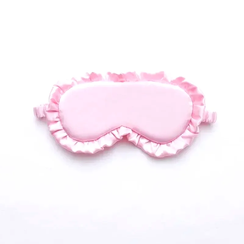 Silk Ruffle Sleep Eye Mask Soft Sleeping Eye Covers Multicolor Night Dream Blackout Eye Patches for Woman Man to Sleep Better
