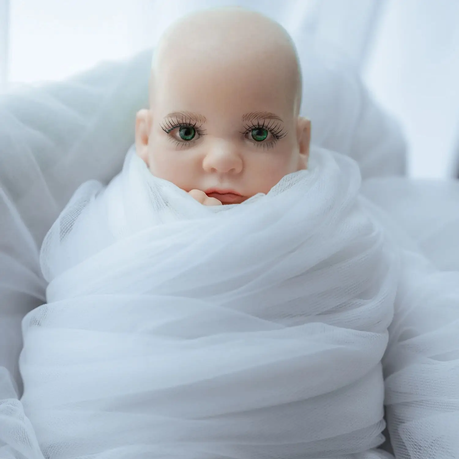 دمية طفل ولد واقعية من السيليكون الناعم بطول 16 بوصة (40 سم) للمواليد الجدد، دمية للعب والجمع مع ملابس لعشاق الدمى