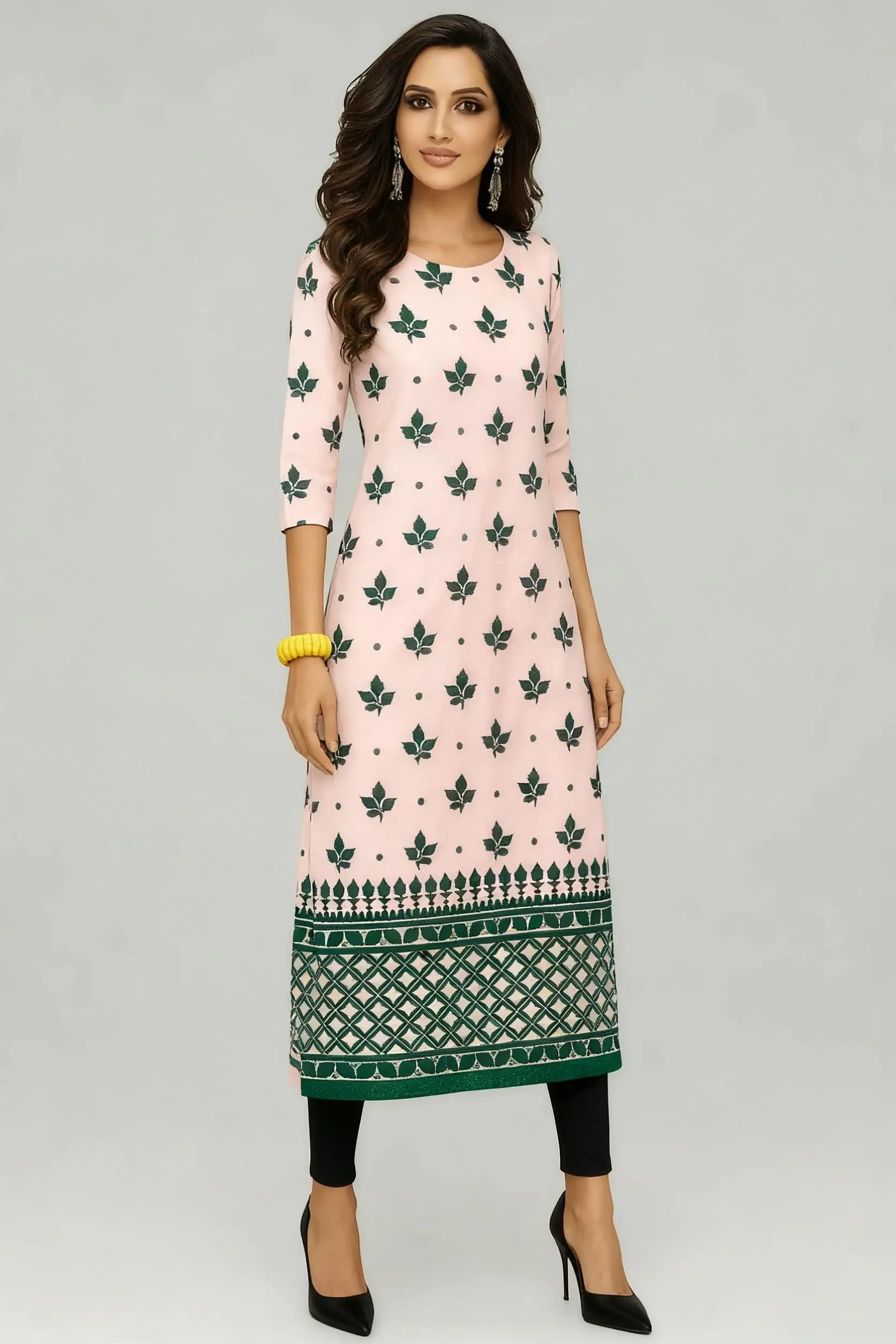 فستان مسلم كورت نسائي عصري مستقيم أنبوب 2026 على الطراز الوطني بحاشية شق متعددة النمط الوطني Abito Donna Musulmana #3