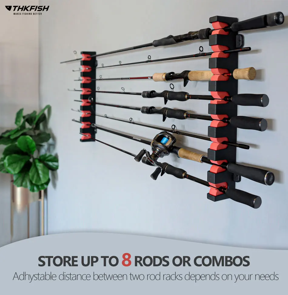 THKFISH 1 Pair Fishing Rod Storage Rack 8 Holes Wall Mount Fishing Pole Holder Bracket Vertical Horizontal Fishing Rods Stand - AliExpress 18 THKFISH 1 Pair Fishing Rod Storage Rack 8 Holes Wall Mount Fishing Pole Holder Bracket Vertical Horizontal Fishing Rods Stand - AliExpress 18