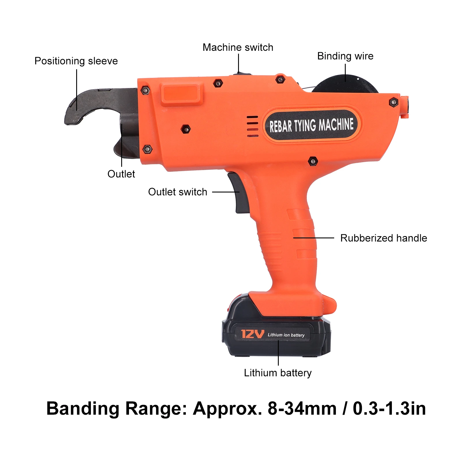 Automatic Tying Tool Reinforcing Steel Bar Tying Machine ABS High Carbon Steel Fully Automatic Strapping Tool Electrical Tools