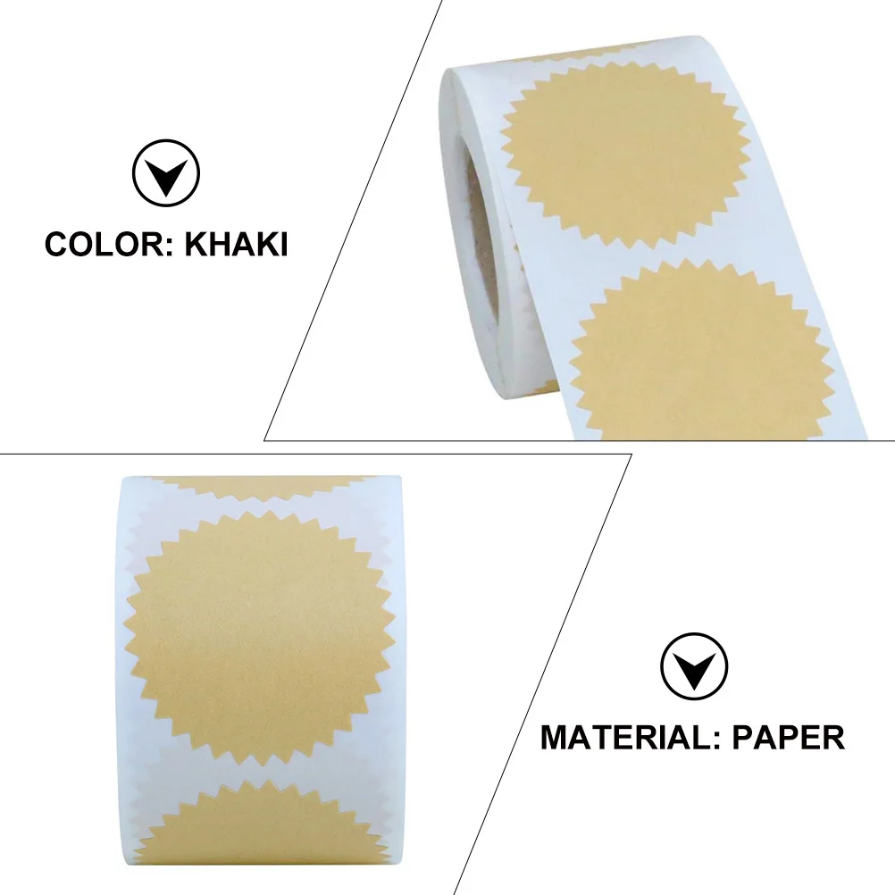 

500Pcs Kraft Label Stickers Blank Round Adhesive Tags for Gift Wrapping Sealing Cards Journals DIY Crafts Party Favors