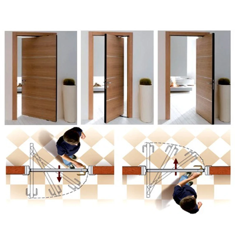 Interior Bedroom Swivel Single Internal Metal Furniture Wood Pivot Exterior for Villas Swing Roller Magic Sliding Door System