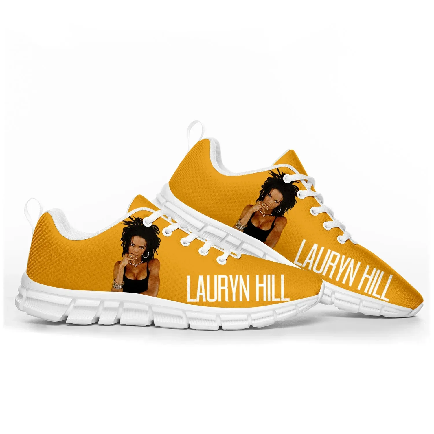 Lauryn Hill Rapper Pop Sports Shoes Mens Womens Teenager Sneakers Casual Custom High Quality Couple Shoes White