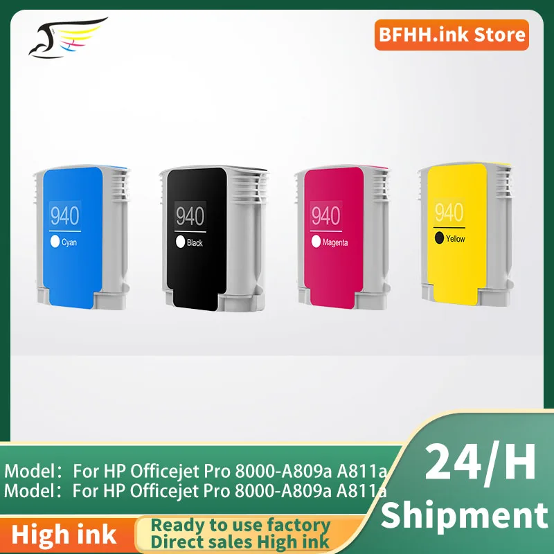 

For HP940 940XL Compatible Ink Cartridge For HP Officejet Pro 8000-A809a A811a A809n 8500 –A909b A909a A909n Printer Inks