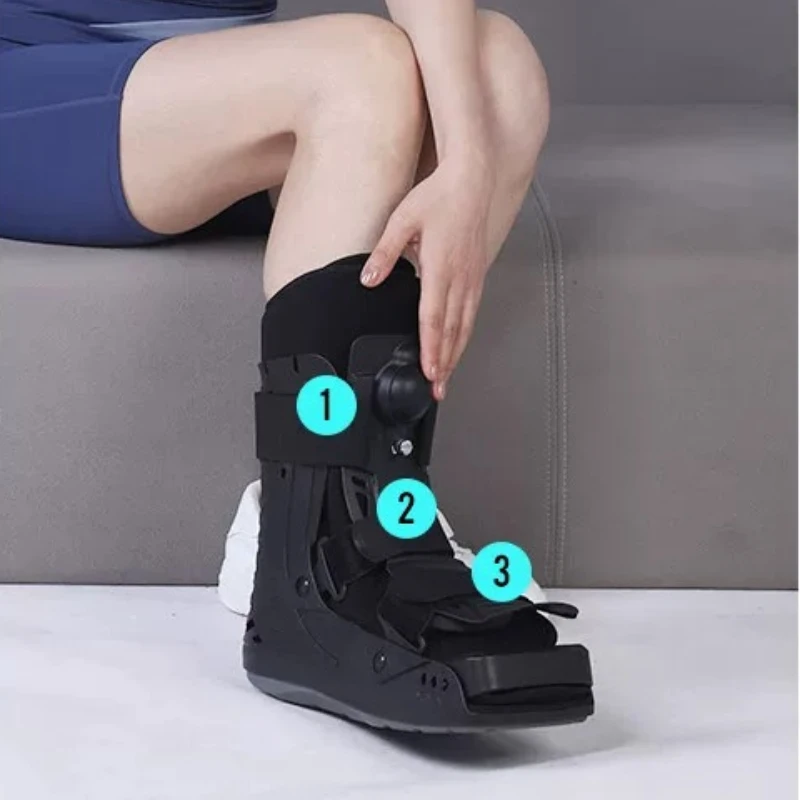 

Medical Ankle Fracture Boot Orthosis Achilles Tendon Rupture Support 360° TPR Non-Slip Sole Walking Cast for Recovery