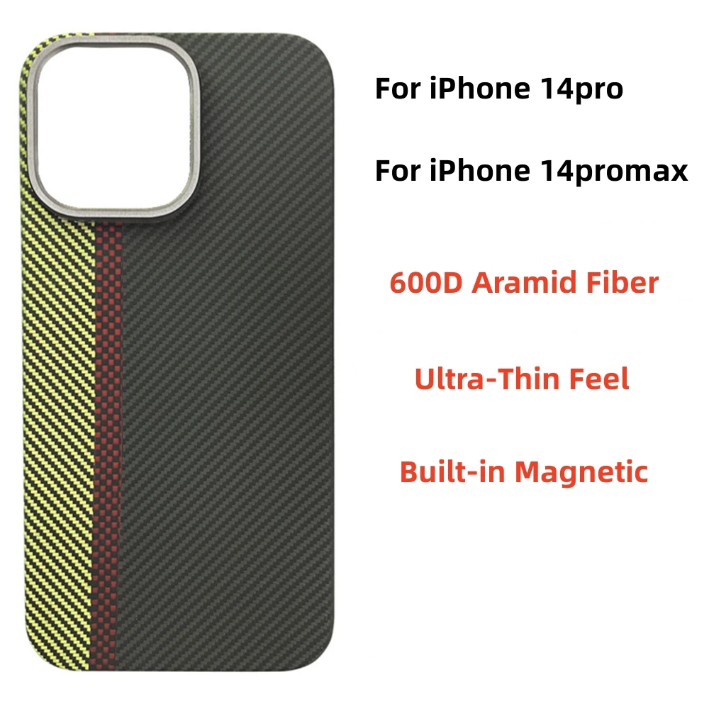 for iPhone 14 Pro Case,Slim & Light iPhone 14 Pro Max Case with a Case-Less Touch Feeling,600D Aramid Fiber Made,for MagSafe