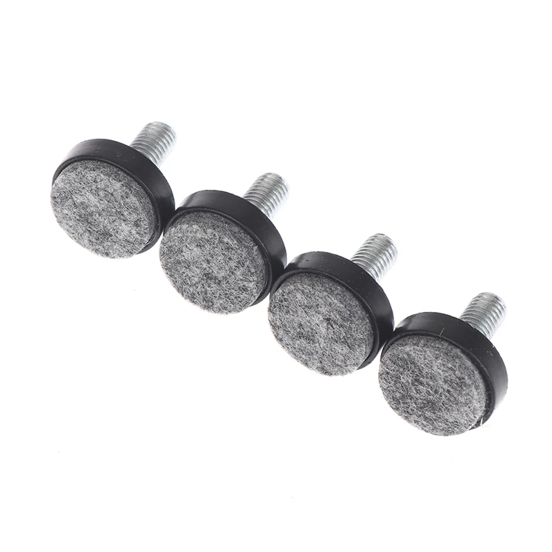 4/8 Stuks Zwart/Bruin Vilt Verstelbare Ronde Meubels Been Schroeven Anti Slip M6 M8 Tafel Stoel Kast Balans Voeten Pads