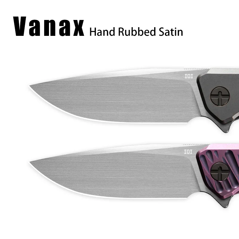 IOI I93 Folding Knife with Vanax Blade Titanium Carbon Fiber Handle Pocket Knife for Outdoor Camping Survival EDC