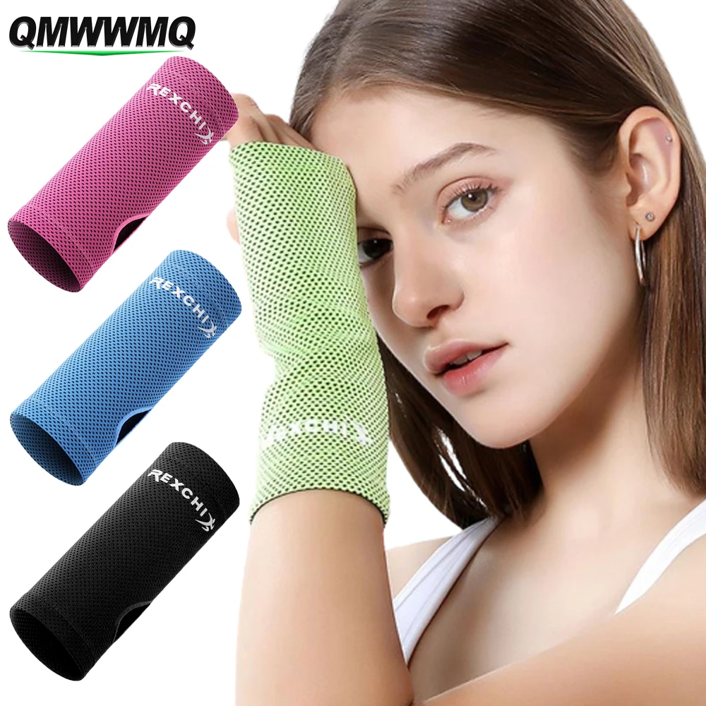 

1Pair Cooling Wristbands Athletic Exercise Wrist Sweatband Ice Cooling Sweat Absorbing Wristband for Men Women Gym Yoga Sports