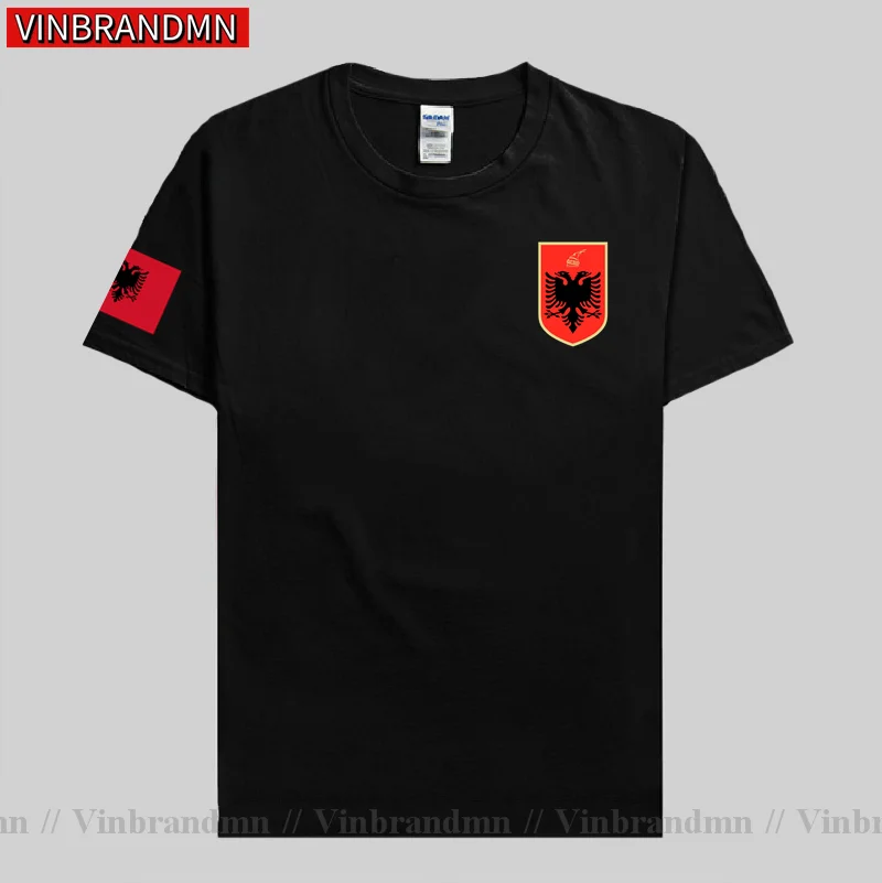 Albania Coat of Arms Men's T-shirt Albanian Flag Story Eagle T Shirt Men Cotton Short Sleeve Clothes Harajuku Fashion Clothing