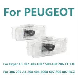 LED Car Door Welcome Lamp Courtesy Light Accessories For PEUGEOT Exper T3 307 308 1007 508 408 206 T1 T3E 607 806 807 RCZ 5008