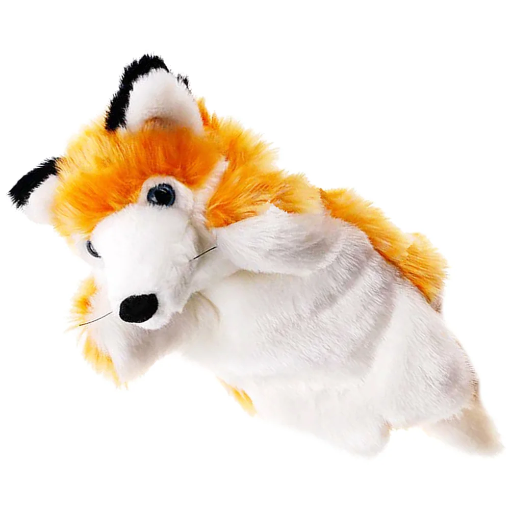 Hand Puppet Fox Stuffed Animal Plush Large Puppets Role Play Dolls Role-play Talking Toddler