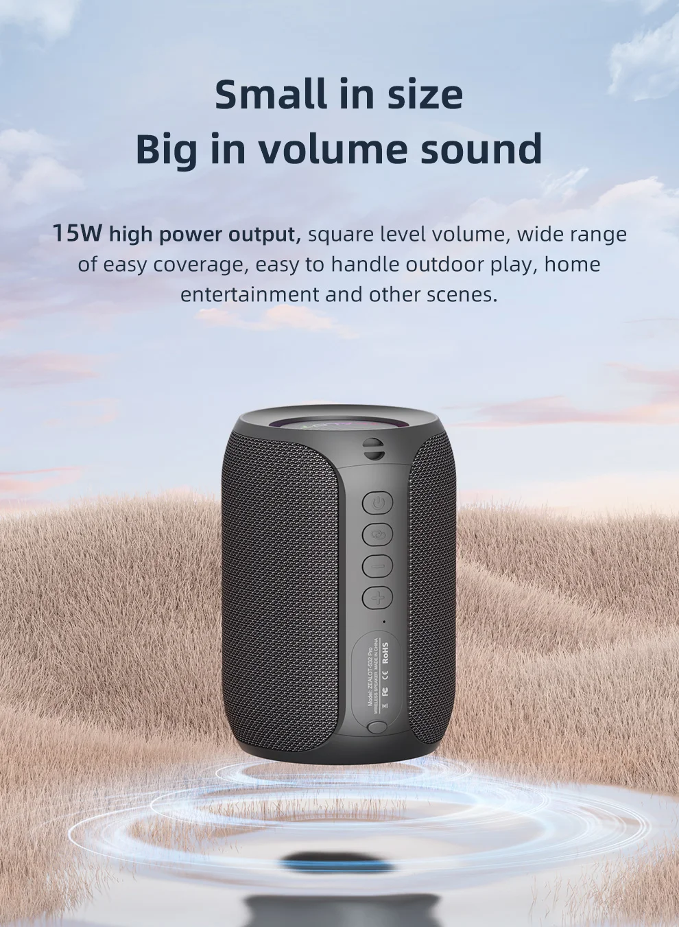 ZEALOT-S62M Karaoke-Maschine Tragbares Bluetooth 5.3 Lautsprechersystem mit 1-2 Drahtlosen Mikrofonen für Zuhause, Familie, Festivals, Geschenke – Detail 3