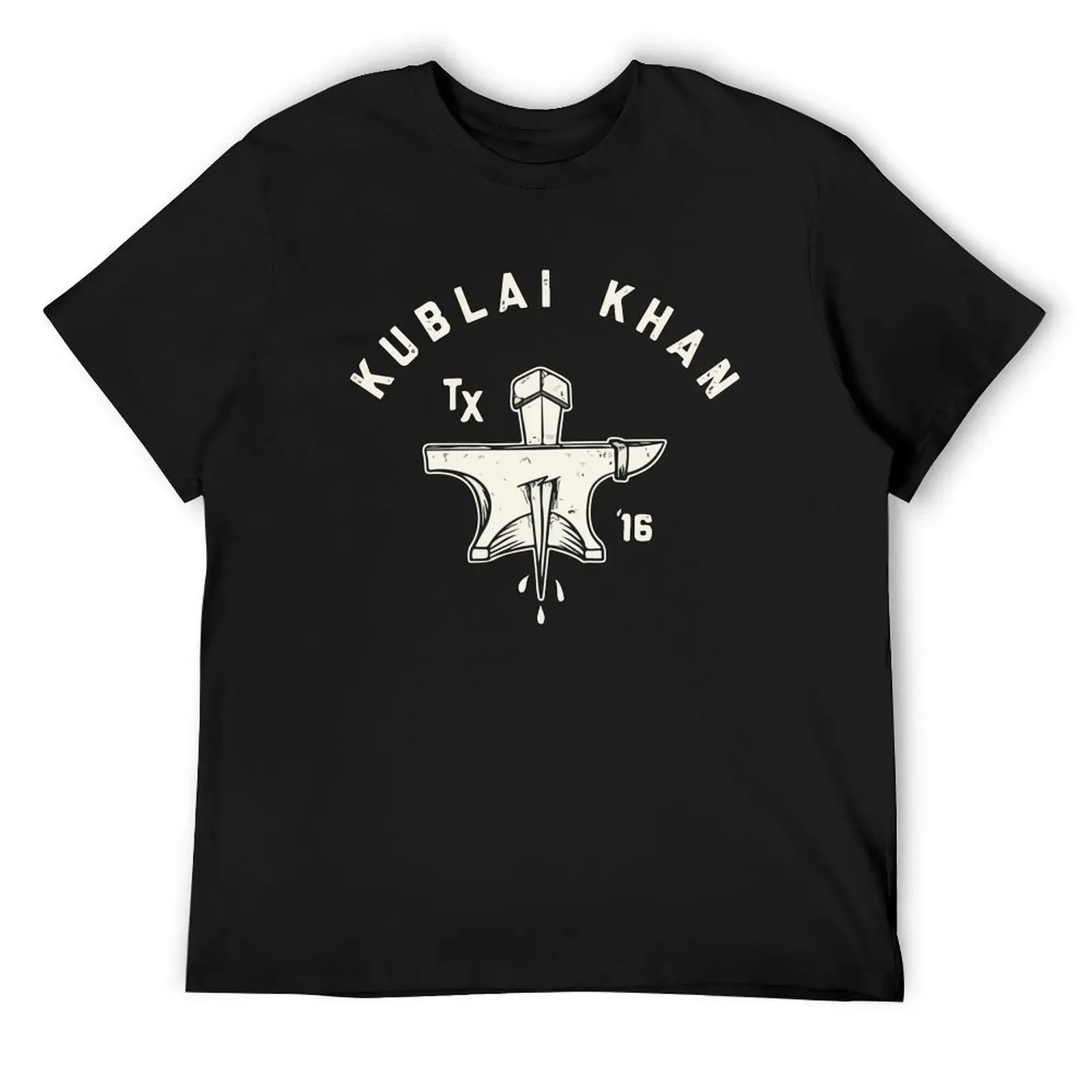 Kublai Khan TX T-Shirt street wear Short sleeve tee plain t shirts men