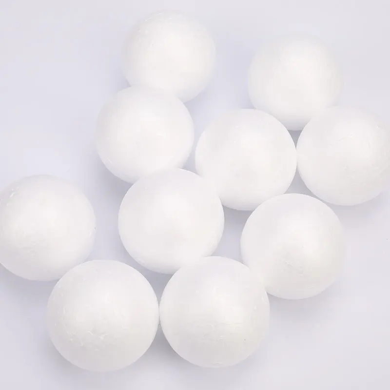 10pcs Polystyrene Styrofoam Foam Ball White Craft Balls For DIY Christmas Party Decoration Supplies Gifts