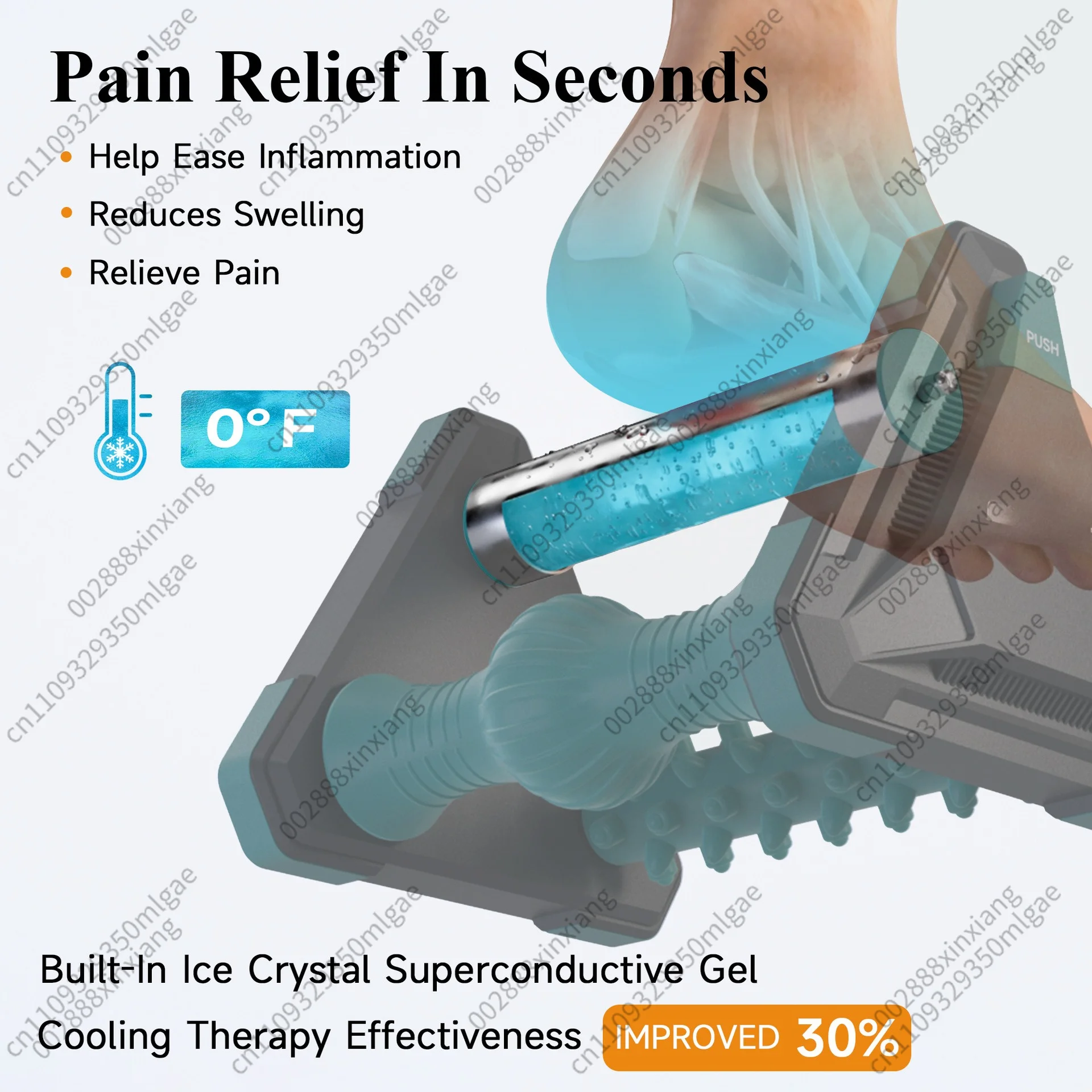 For 3 In 1 Foot Massager Ice Compress Relief Plantar Fasciitis Heel Pain Sole Foot Relaxation Massage Tool