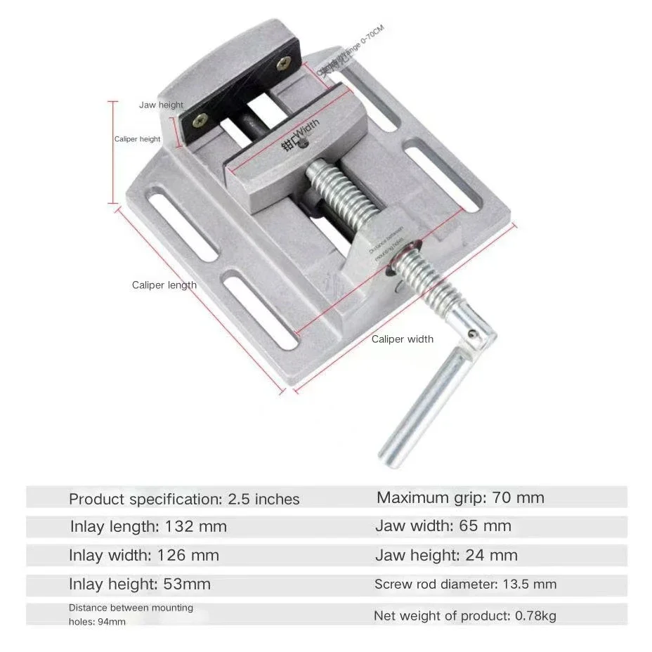 BG-6256 2.5Inch  Milling Drilling Machine Pliers  Drill Press Vice Bench Clamp Flat Tongs Vise Stand Flat Nose Pliers Vise