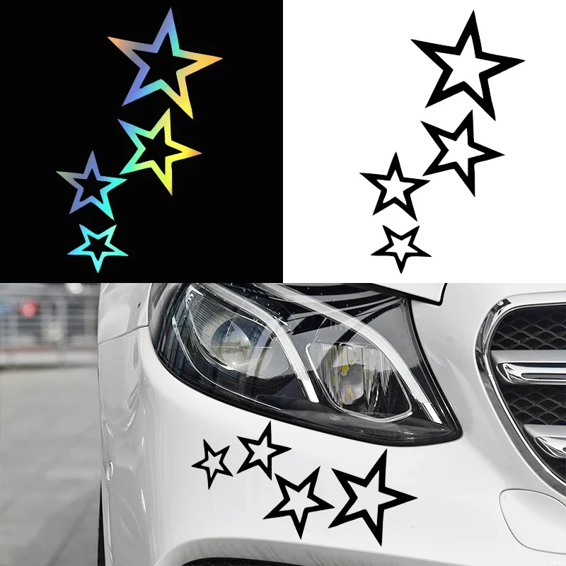 

Star of 6 Color car sticker vinyl car decal waterproof stickers on car truck bumper rear window no background