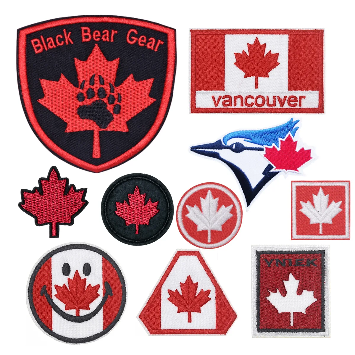 

Canada Flag Iron-on Patches Country Embroidery Patch Small Size Fabric Embroidered Techniques for Clothing & Trucker Hats