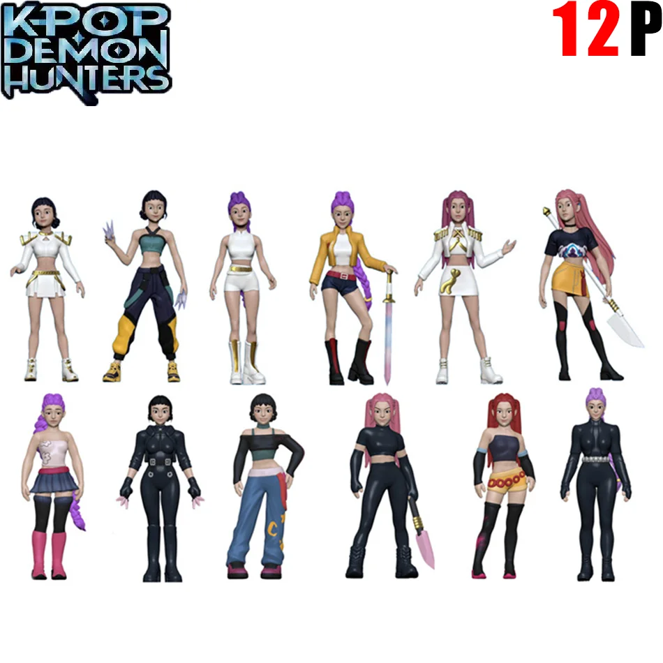 Kpop Demon Hunters Figura scatola cieca Modello giocattolo PVC Cartoon Periferiche di gioco Decorazione da scrivania Collezione Figura Modello Giocattolo Regalo per bambini