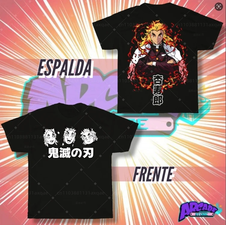 

Japanese Anime Evil Blade Manga T-Shirt Men's Fashion Trend Street Short Sleeve Women's High Quality Summer Crew Neck Top