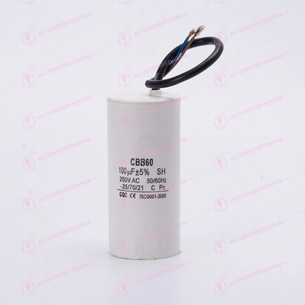 

Конденсатор CBB60 250В с оболочкой из проволоки, 100 мкФ, для двигателей и водяных насосов