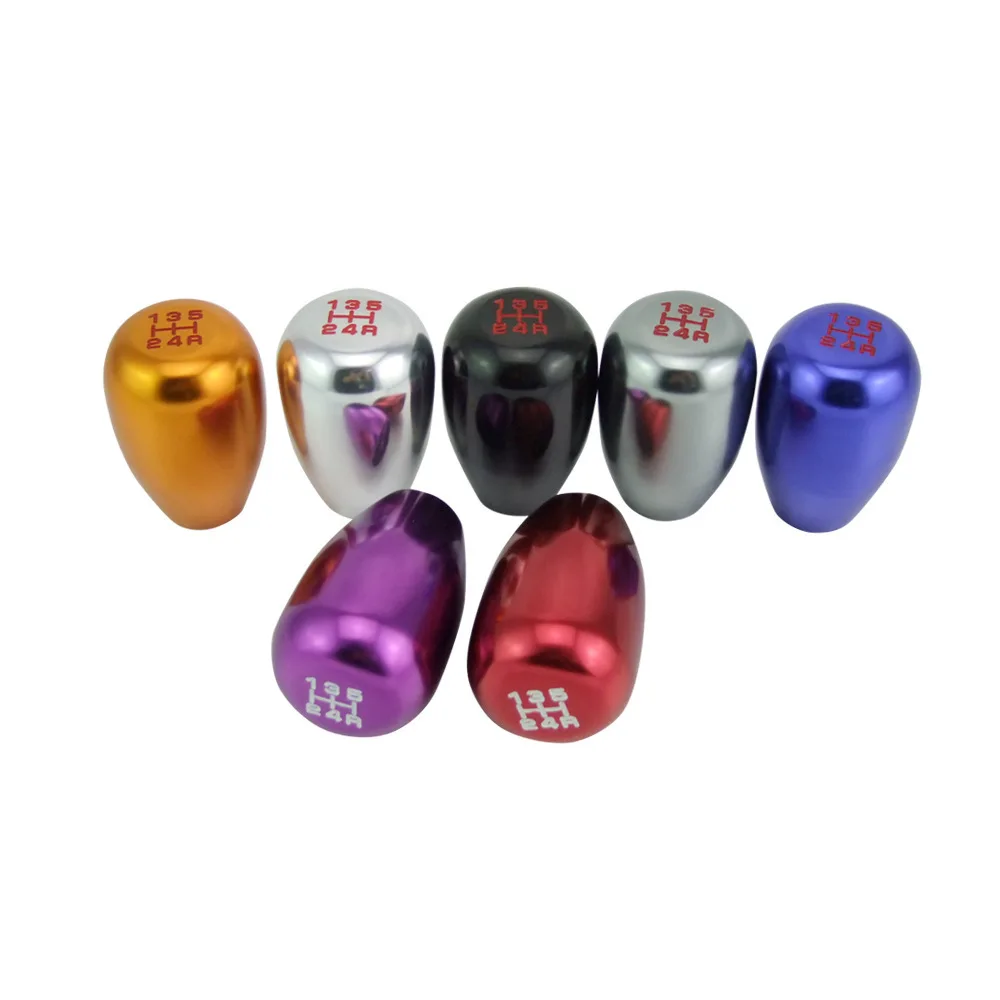 Universal 5 6 Speed Car Aluminum Gear Shift Knob Manual Automatic Transmission Shifter Gearstick Lever AT MT