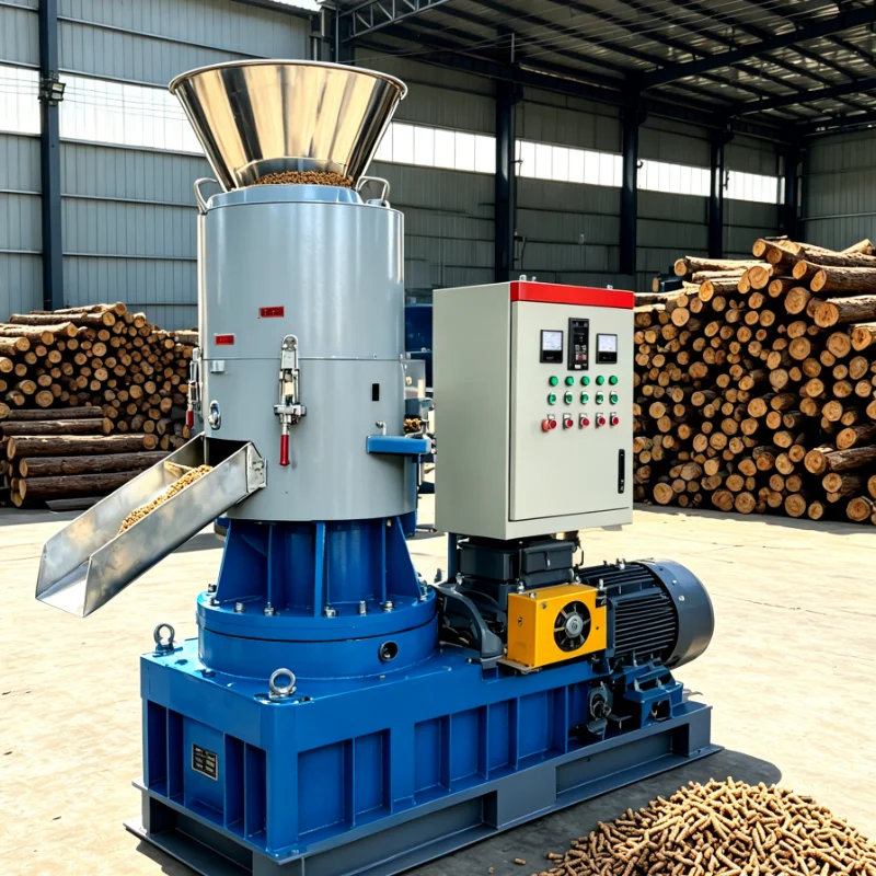 Customized Ring Die Pellet Mill Heavy Duty Wood Pellet Machine for Sawdust Straw Biomass Fuel Production Factory