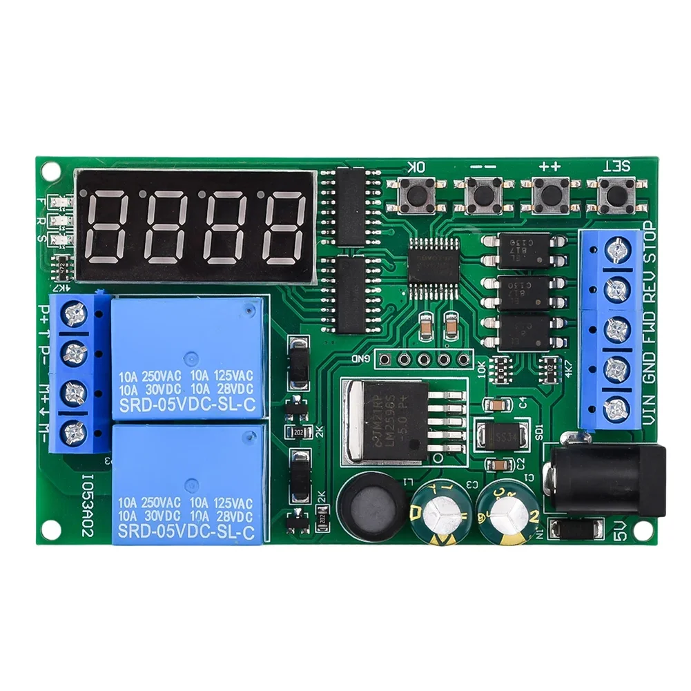 1Pcs DC 5-24V Motor Forward Reverse Delay Relay Switch Controller With Adjustable Timing For Automation Control Module